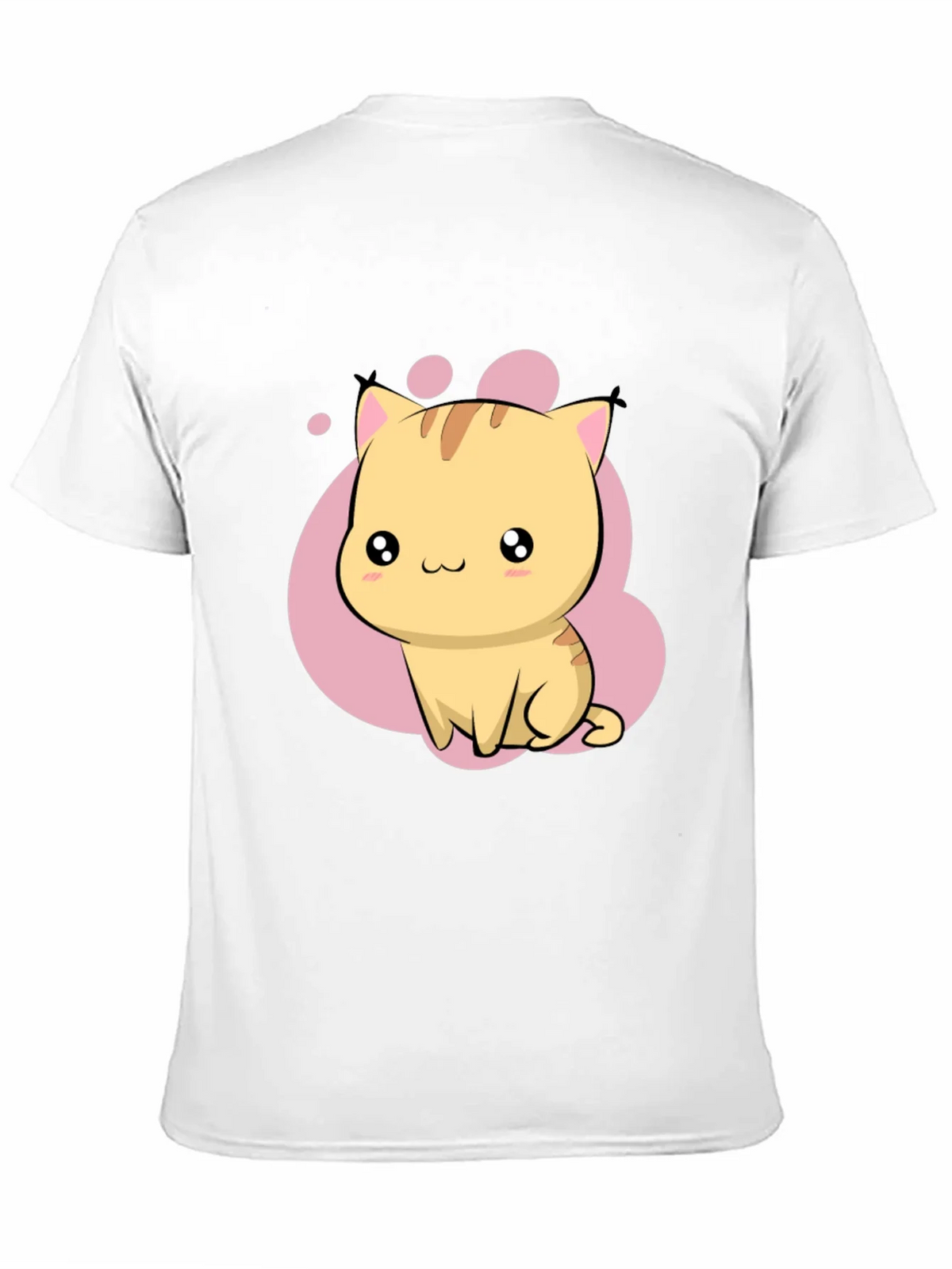 Cute Kawaii Cat Graphic Black T-Shirt product image 10