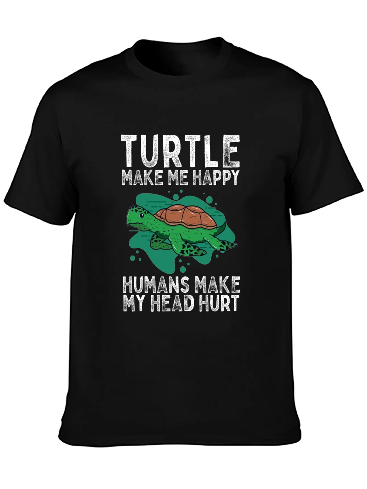 Turtle Make Me Happy Graphic T-Shirt product image 3