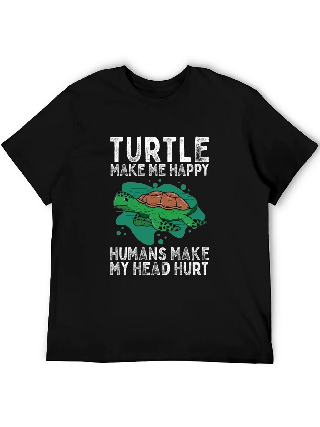 Turtle Make Me Happy Graphic T-Shirt product image 5