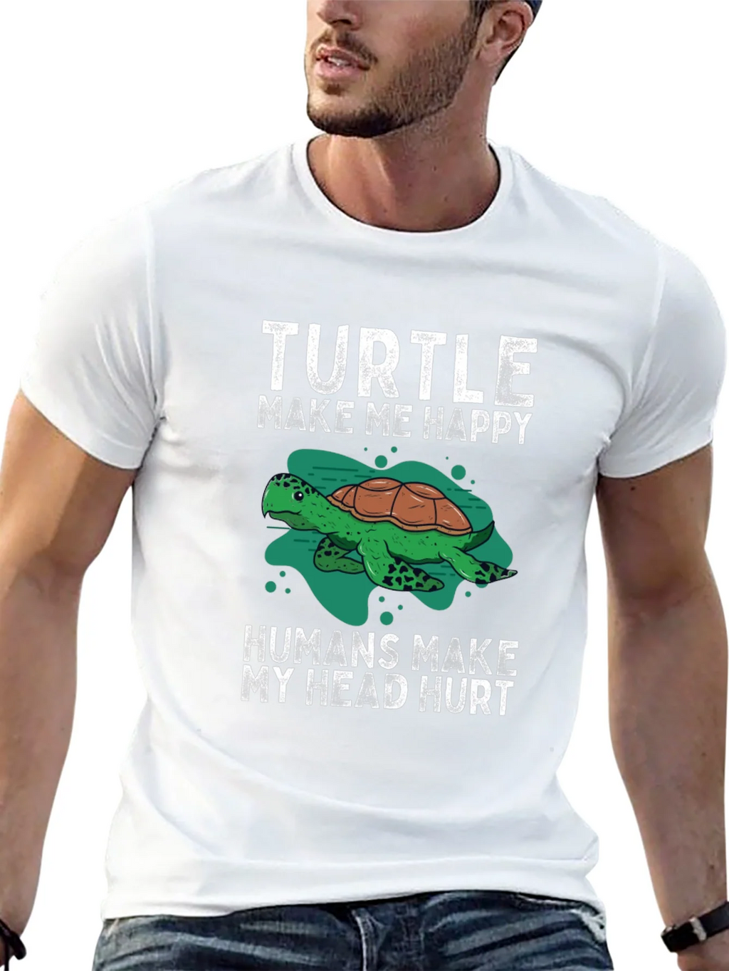 Turtle Make Me Happy Graphic T-Shirt product image 12