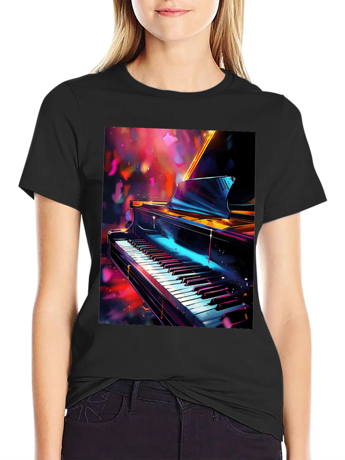 Piano Art Graphic T-Shirt - Music Lover Tee product image 2