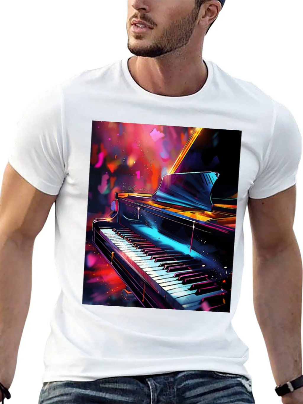 Piano Art Graphic T-Shirt - Music Lover Tee product image 12