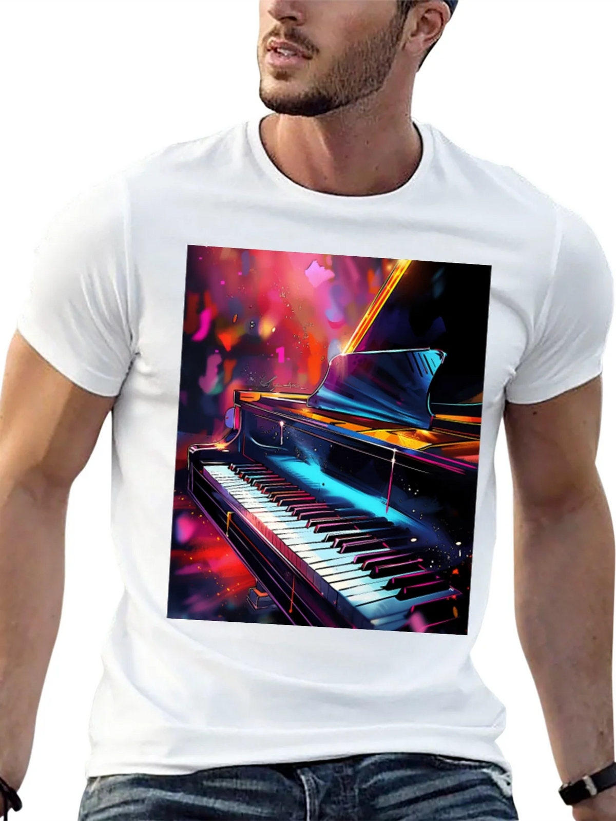Piano Art Graphic T-Shirt - Music Lover Tee product image 12