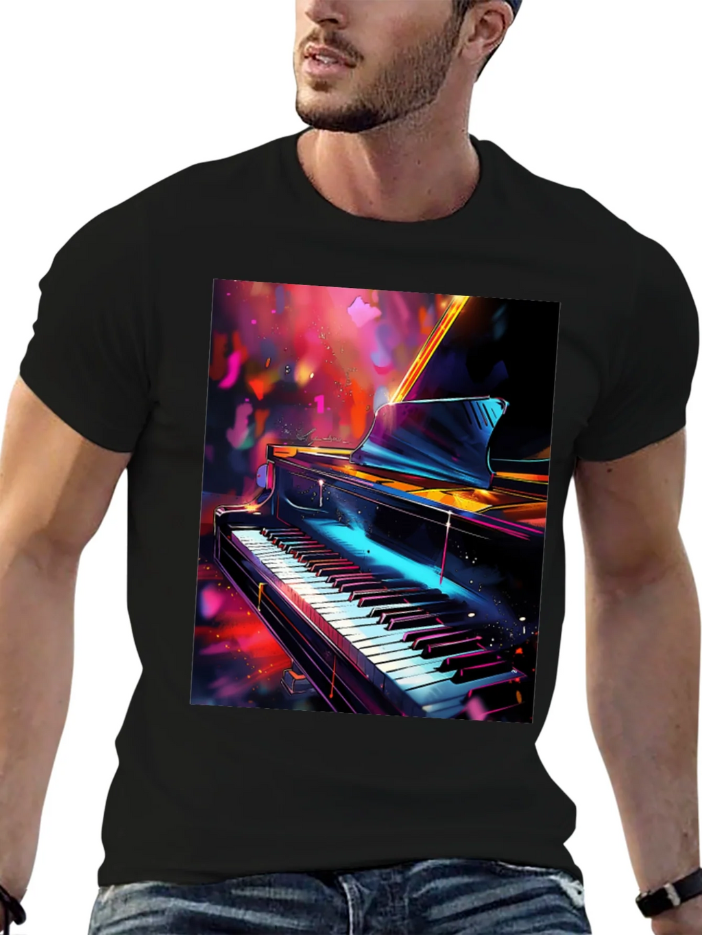 Piano Art Graphic T-Shirt - Music Lover Tee product image 6
