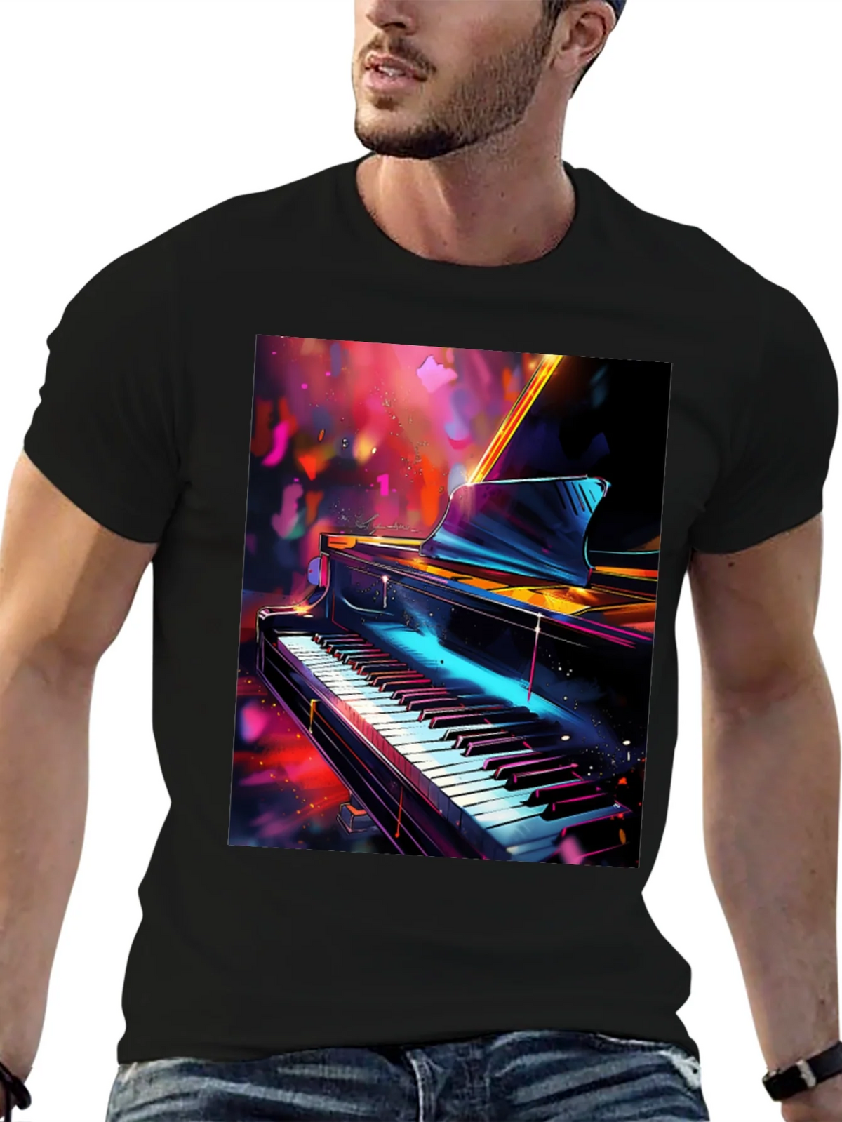 Piano Art Graphic T-Shirt - Music Lover Tee product image 6
