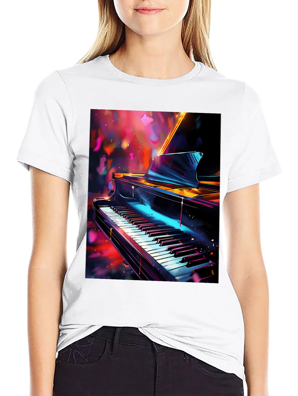 Piano Art Graphic T-Shirt - Music Lover Tee product image 8