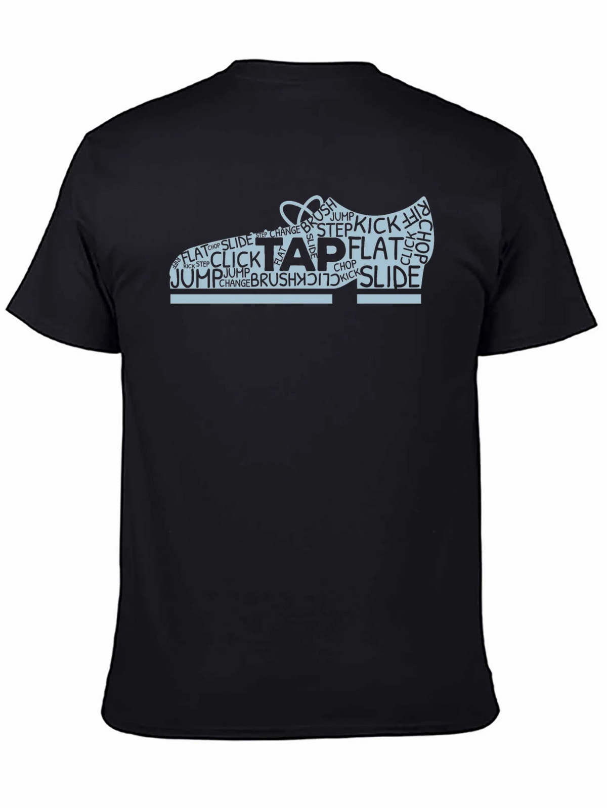 Tap Dance Shoe Word Art Black T-Shirt