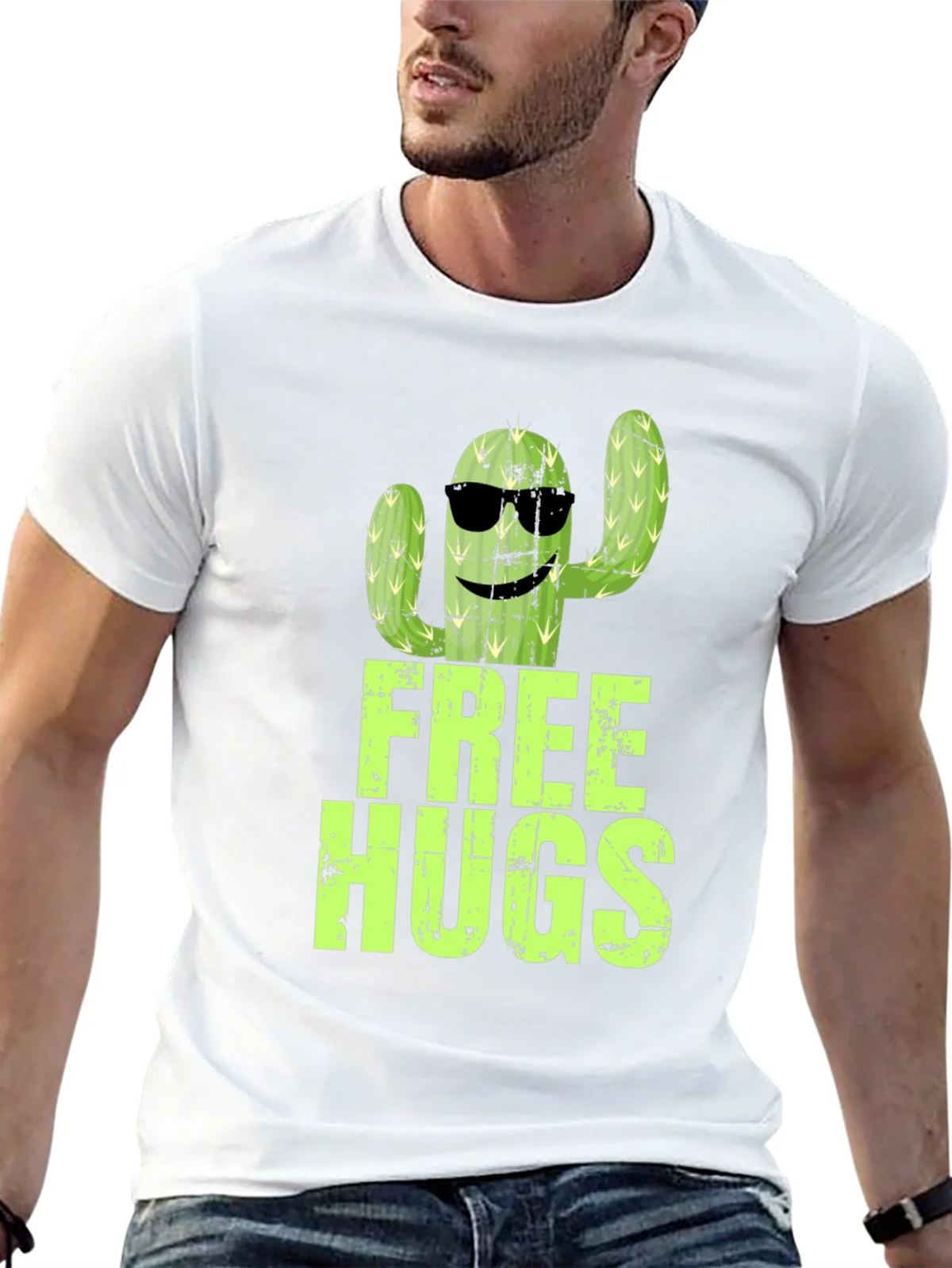 Free Hugs Cactus Graphic T-Shirt product image 12