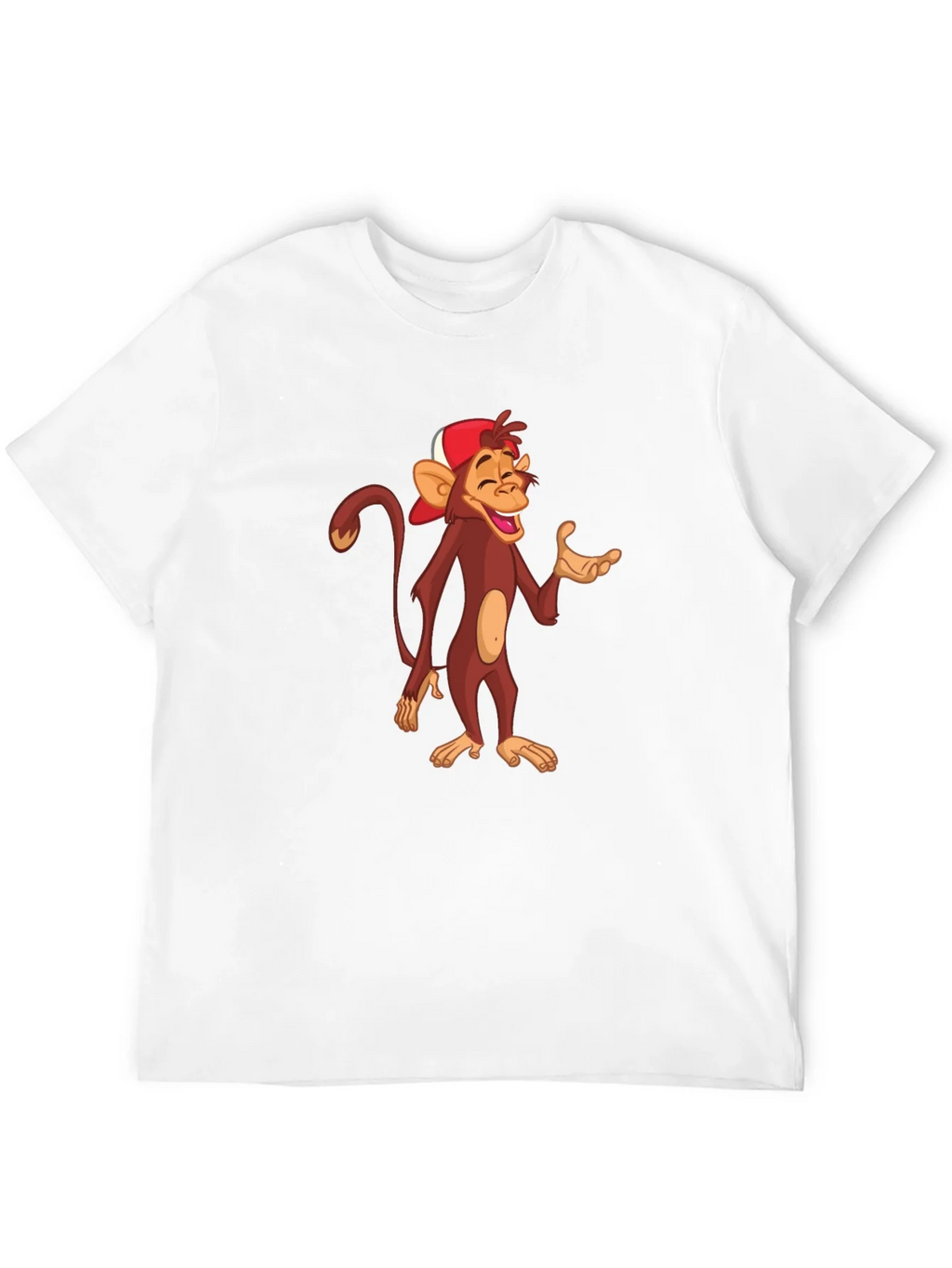 Cartoon Monkey Graphic T-Shirt - Casual Black Tee product image 11