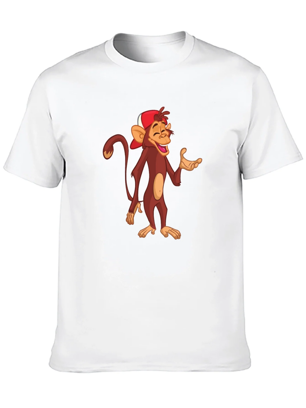 Cartoon Monkey Graphic T-Shirt - Casual Black Tee product image 9