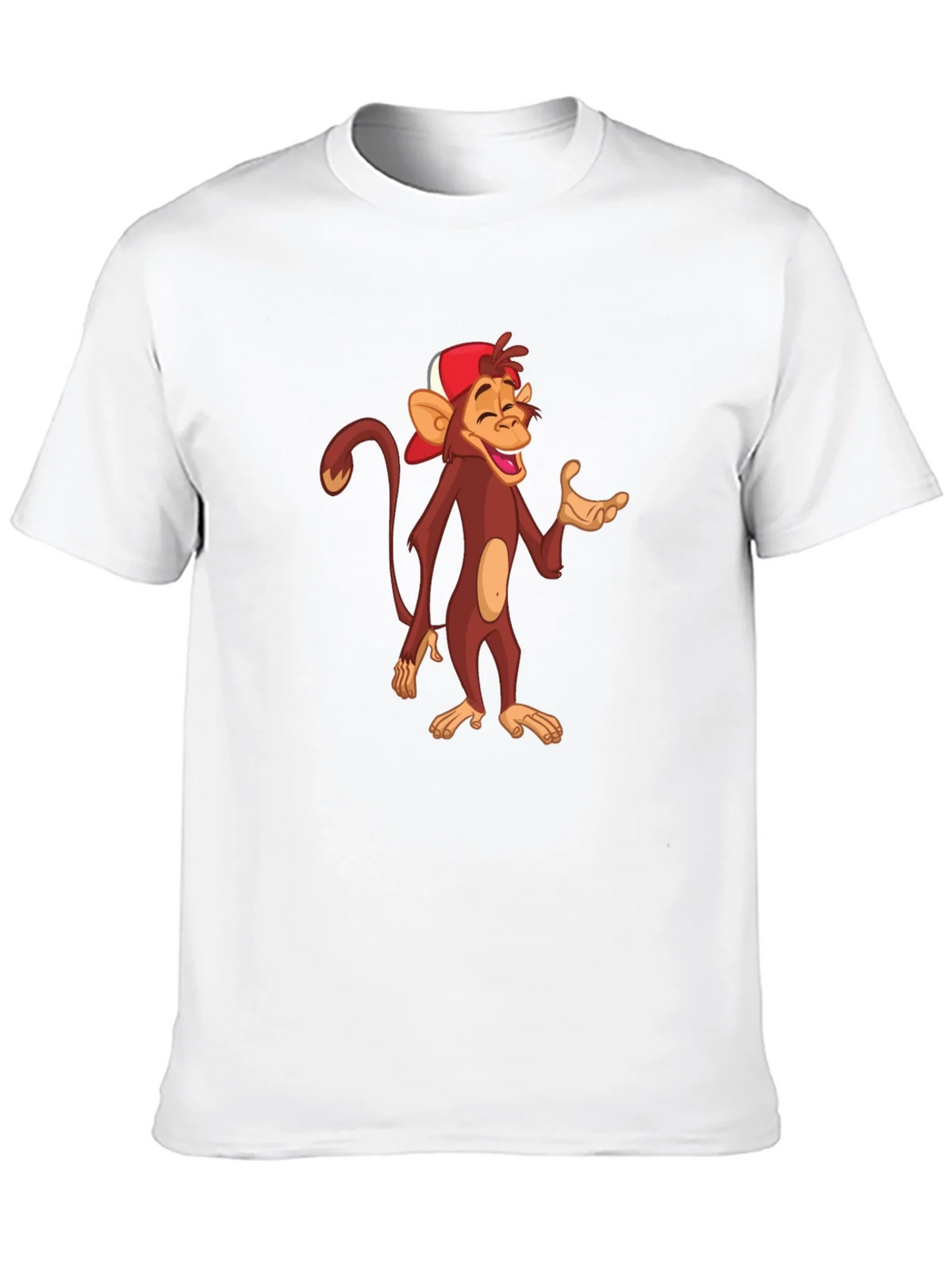 Cartoon Monkey Graphic T-Shirt - Casual Black Tee product image 9