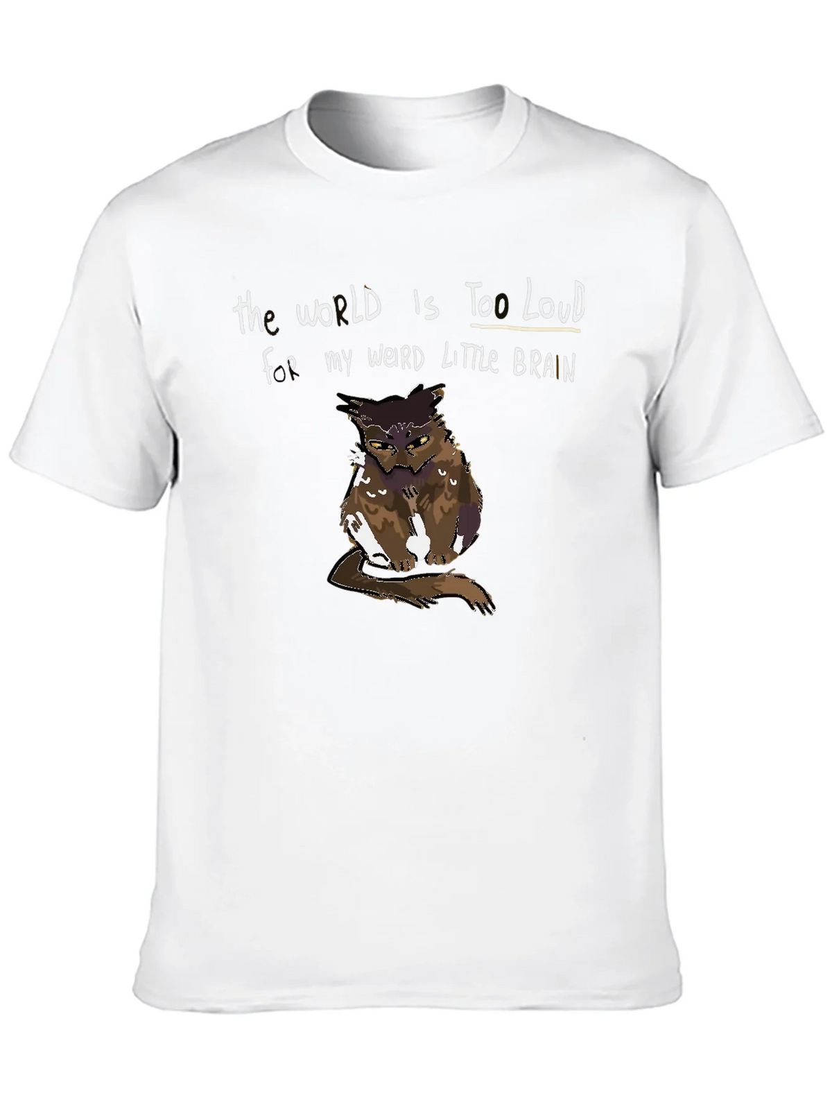 The World Is Too Loud Brain Owl Graphic Tee product image 9