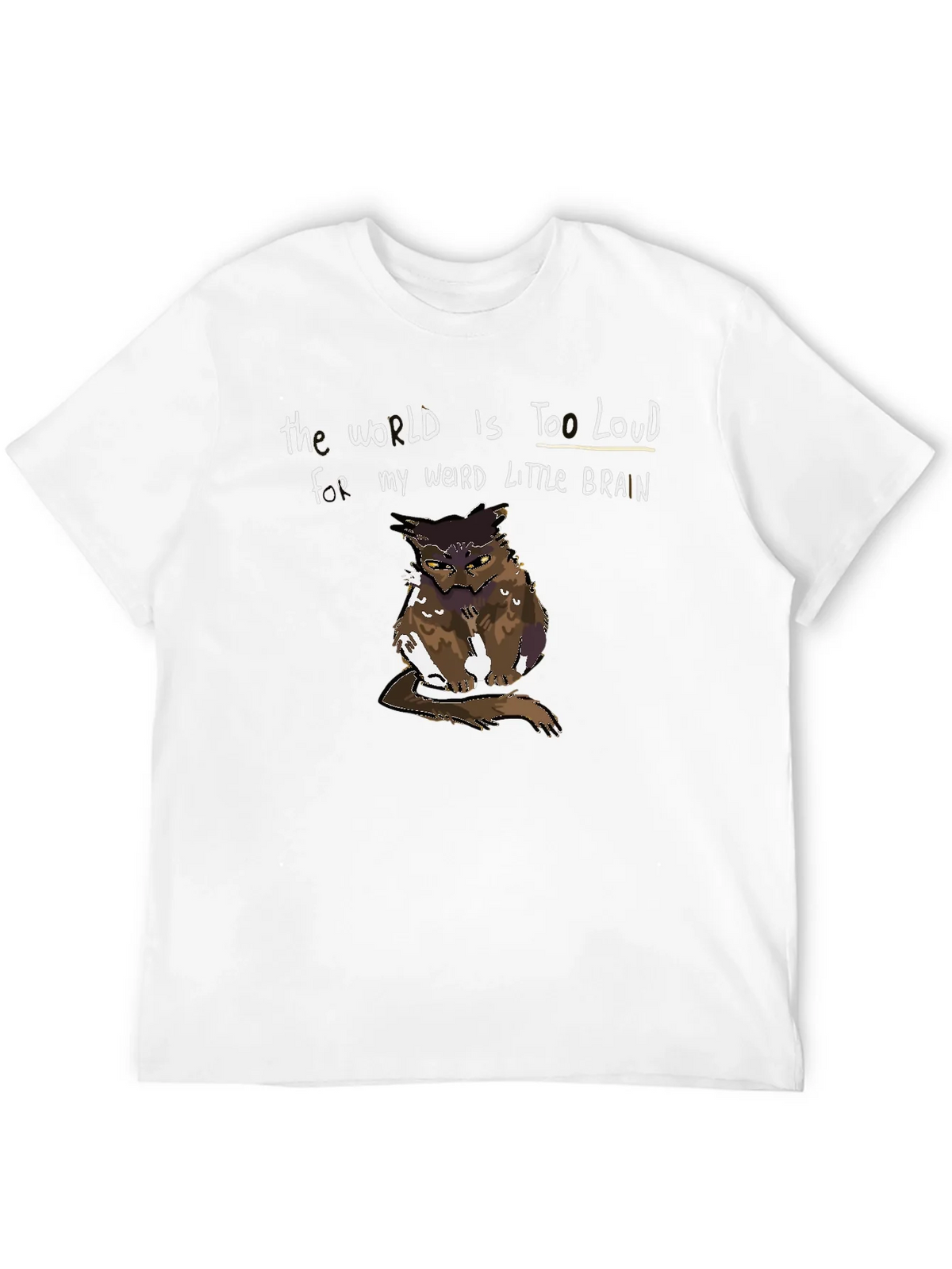 The World Is Too Loud Brain Owl Graphic Tee product image 11