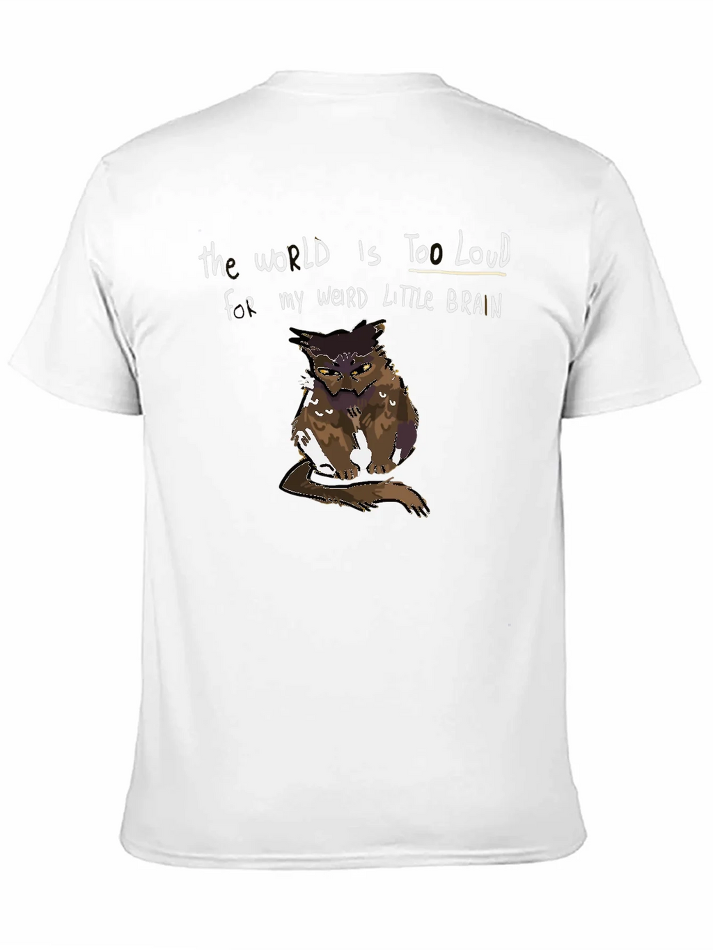 The World Is Too Loud Brain Owl Graphic Tee product image 10
