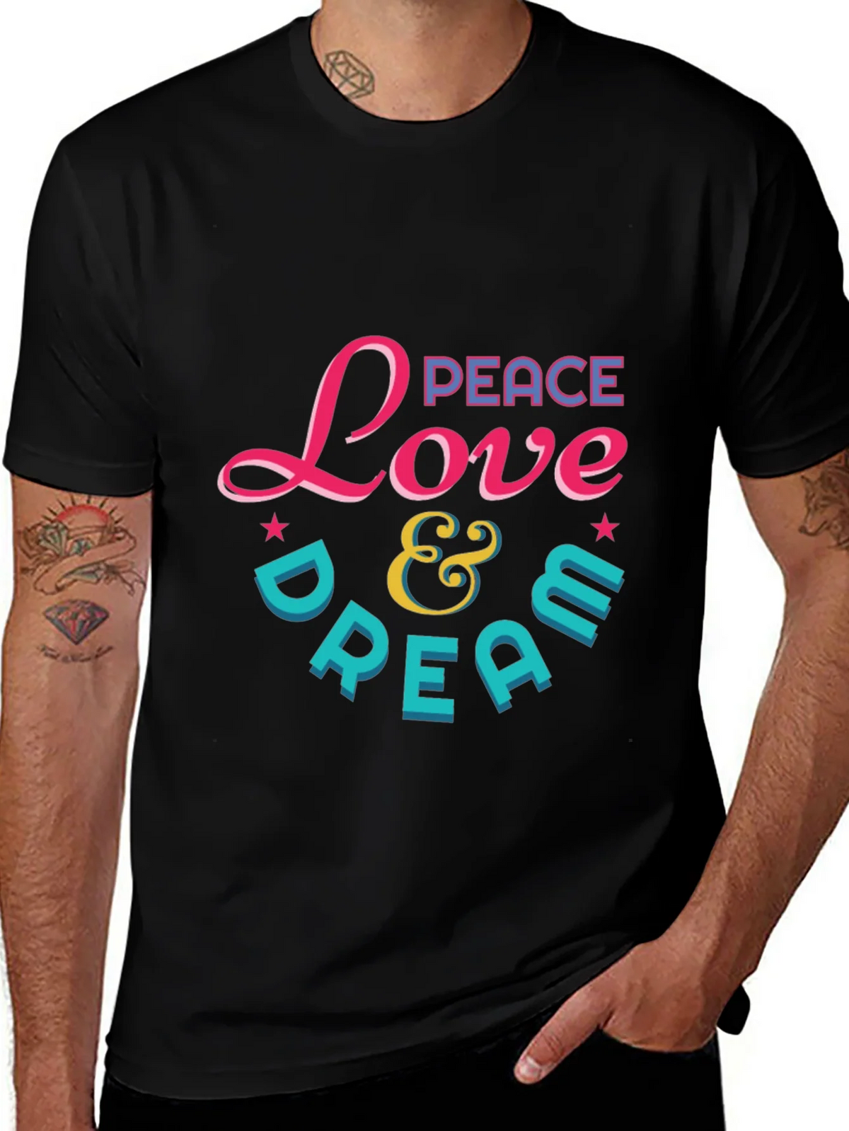 Peace Love & Dream Graphic T-Shirt product image 1