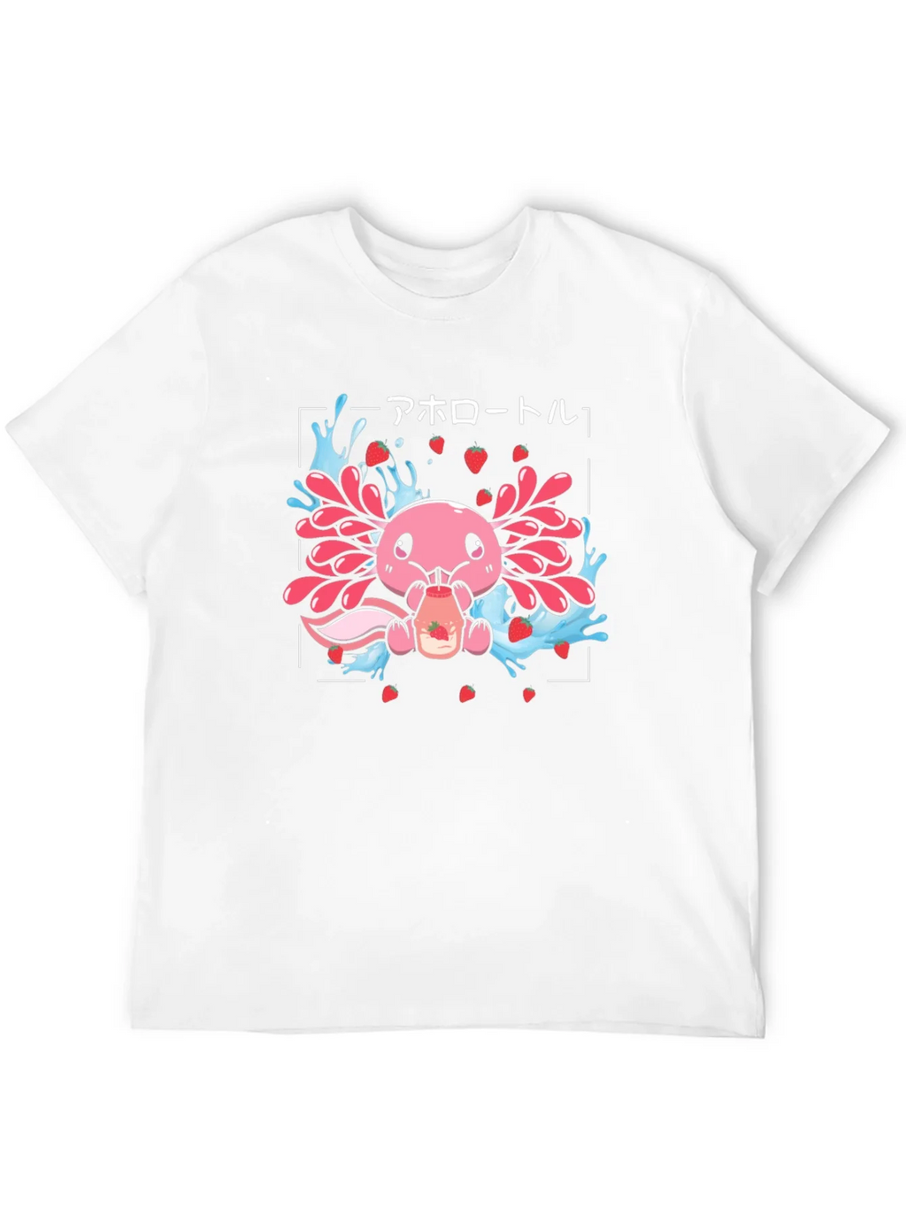 Axolotl Strawberry Milk T-Shirt product image 11