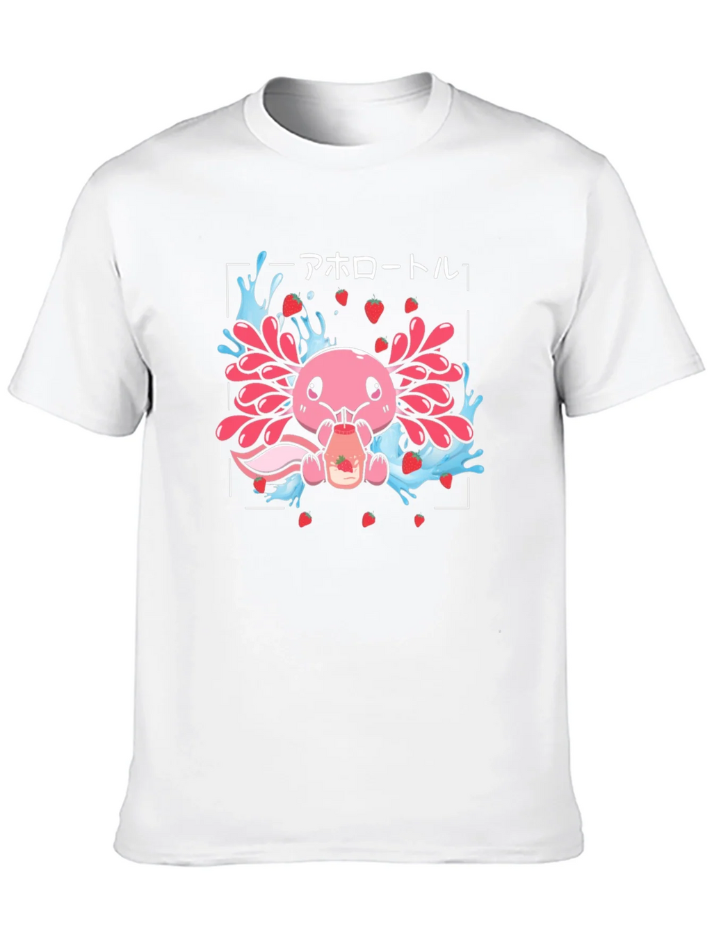 Axolotl Strawberry Milk T-Shirt product image 9