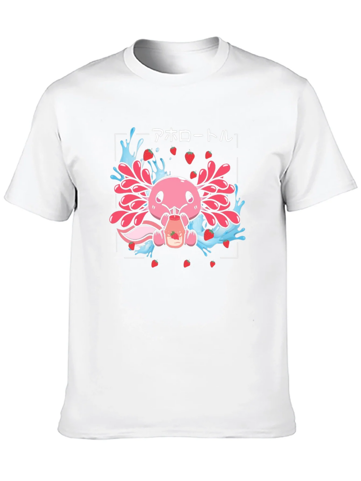Axolotl Strawberry Milk T-Shirt product image 9