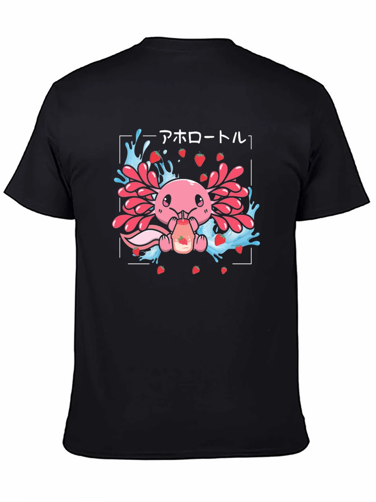 Axolotl Strawberry Milk T-Shirt product image 4