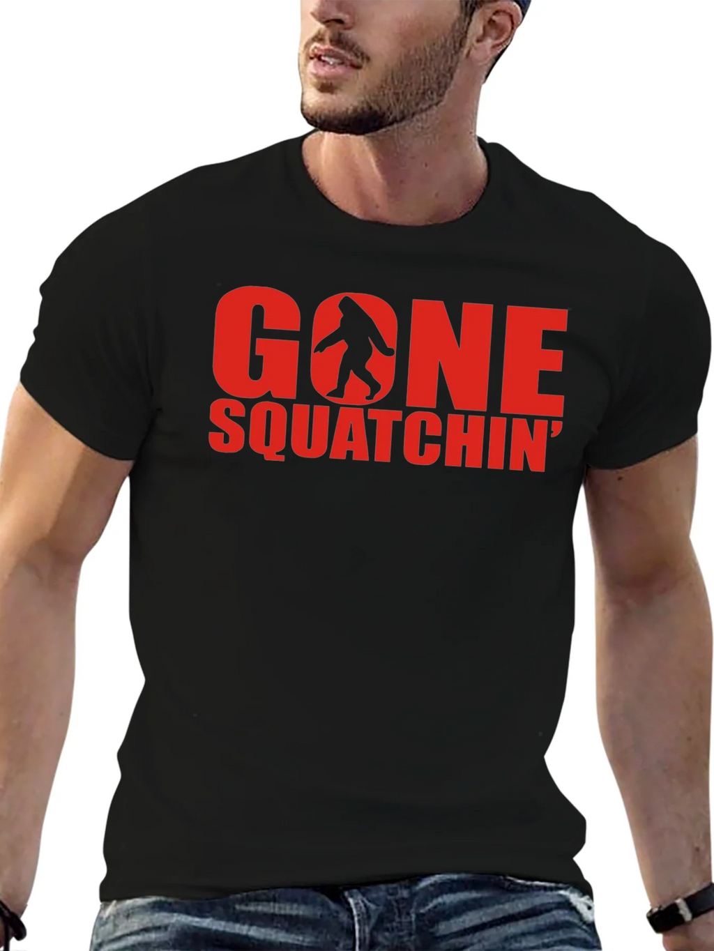 Gone Squatchin Black T-Shirt product image 6