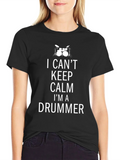 I Cant Keep Calm Im a Drummer Black Tee product image 1