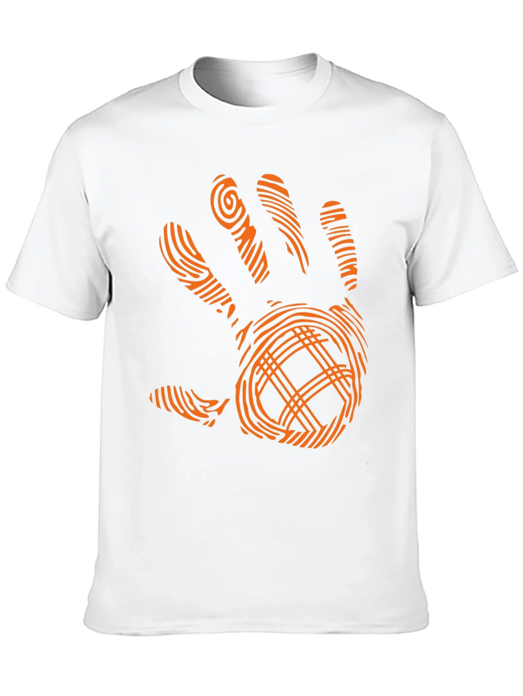 Modern Handprint Graphic Black T-Shirt product image 9