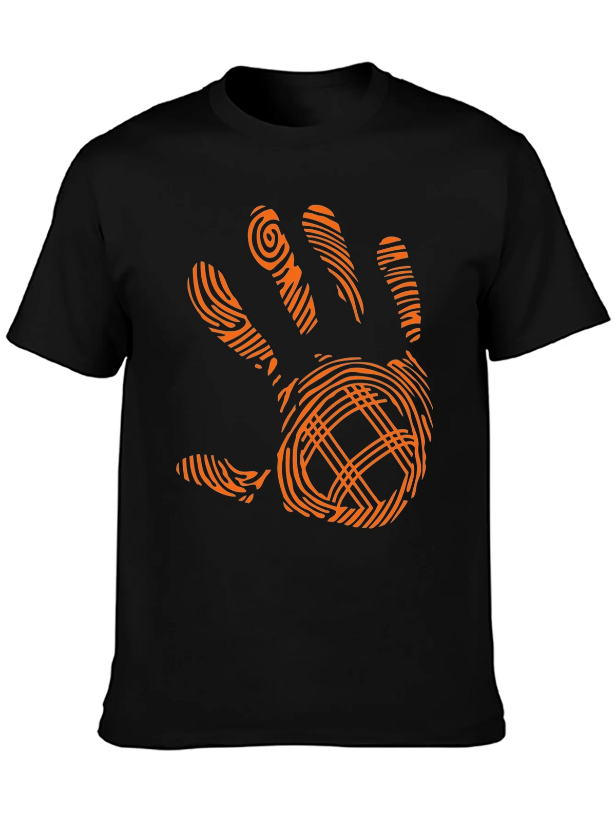 Modern Handprint Graphic Black T-Shirt product image 3