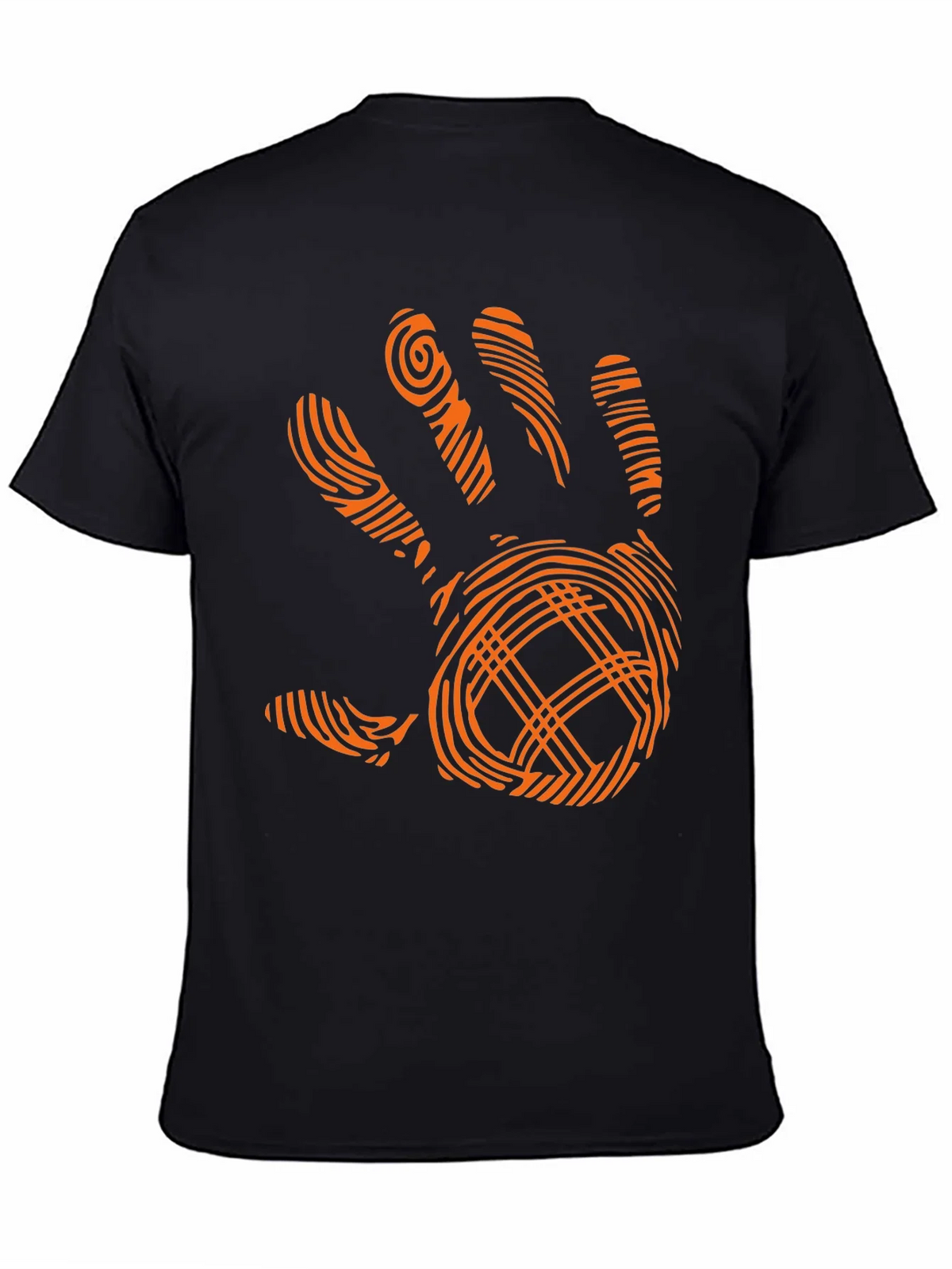 Modern Handprint Graphic Black T-Shirt product image 4