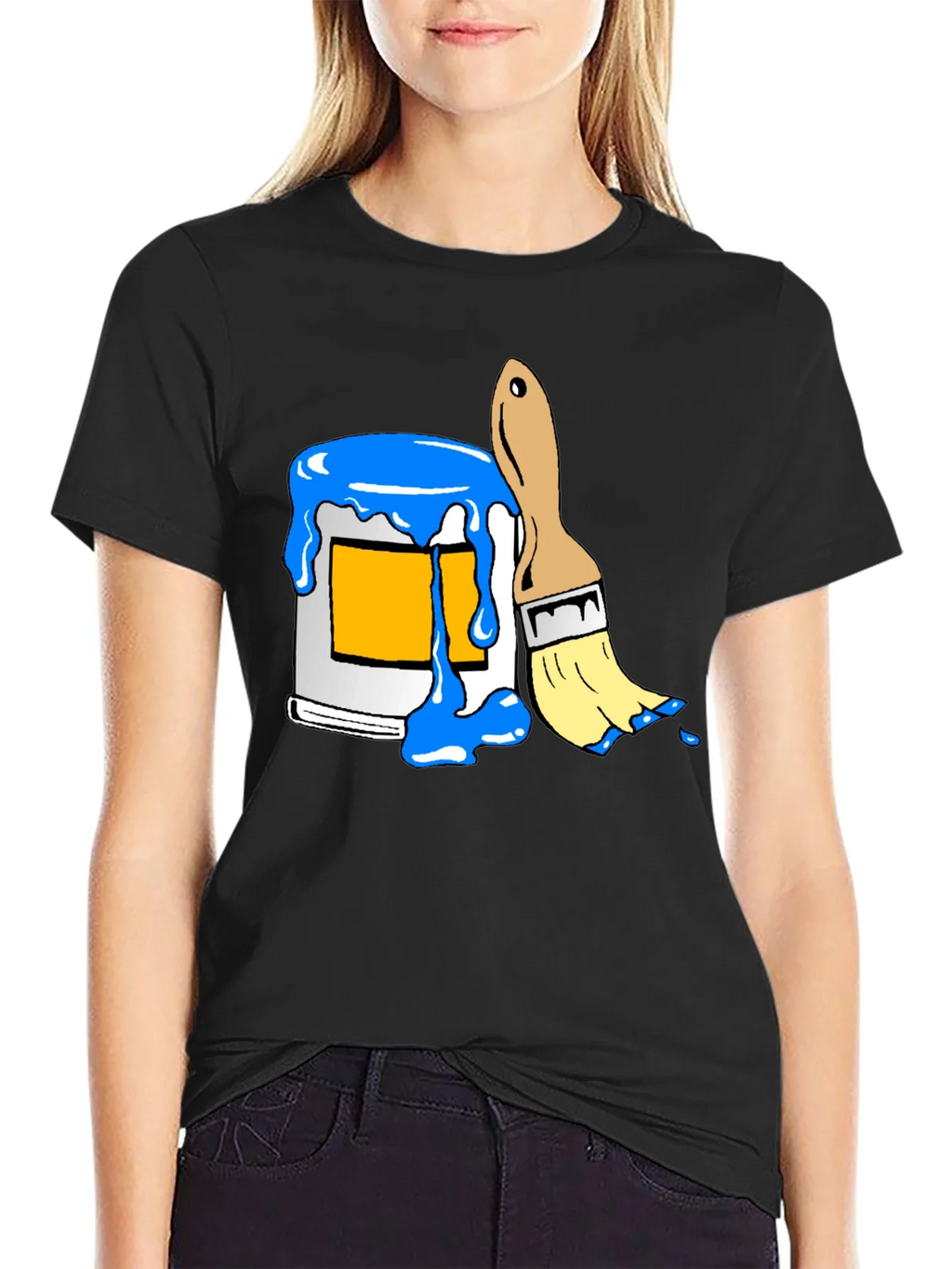 Paint Can & Brush Graphic Tee - Artist Style product image 2