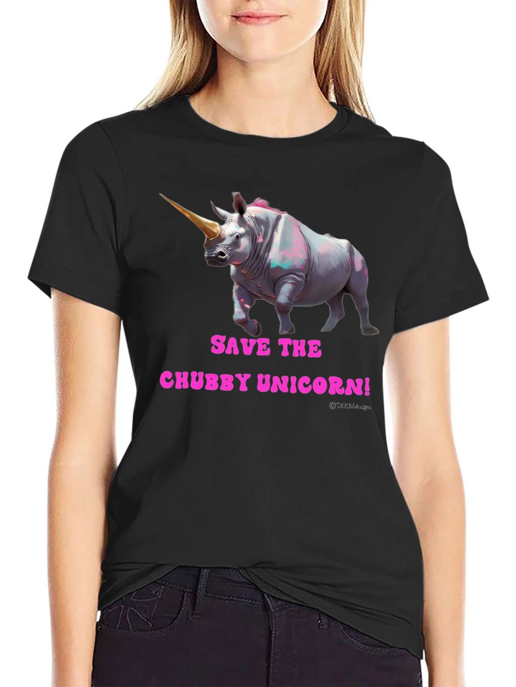 Save the Chubby Unicorn Funny Graphic Tee product image 2