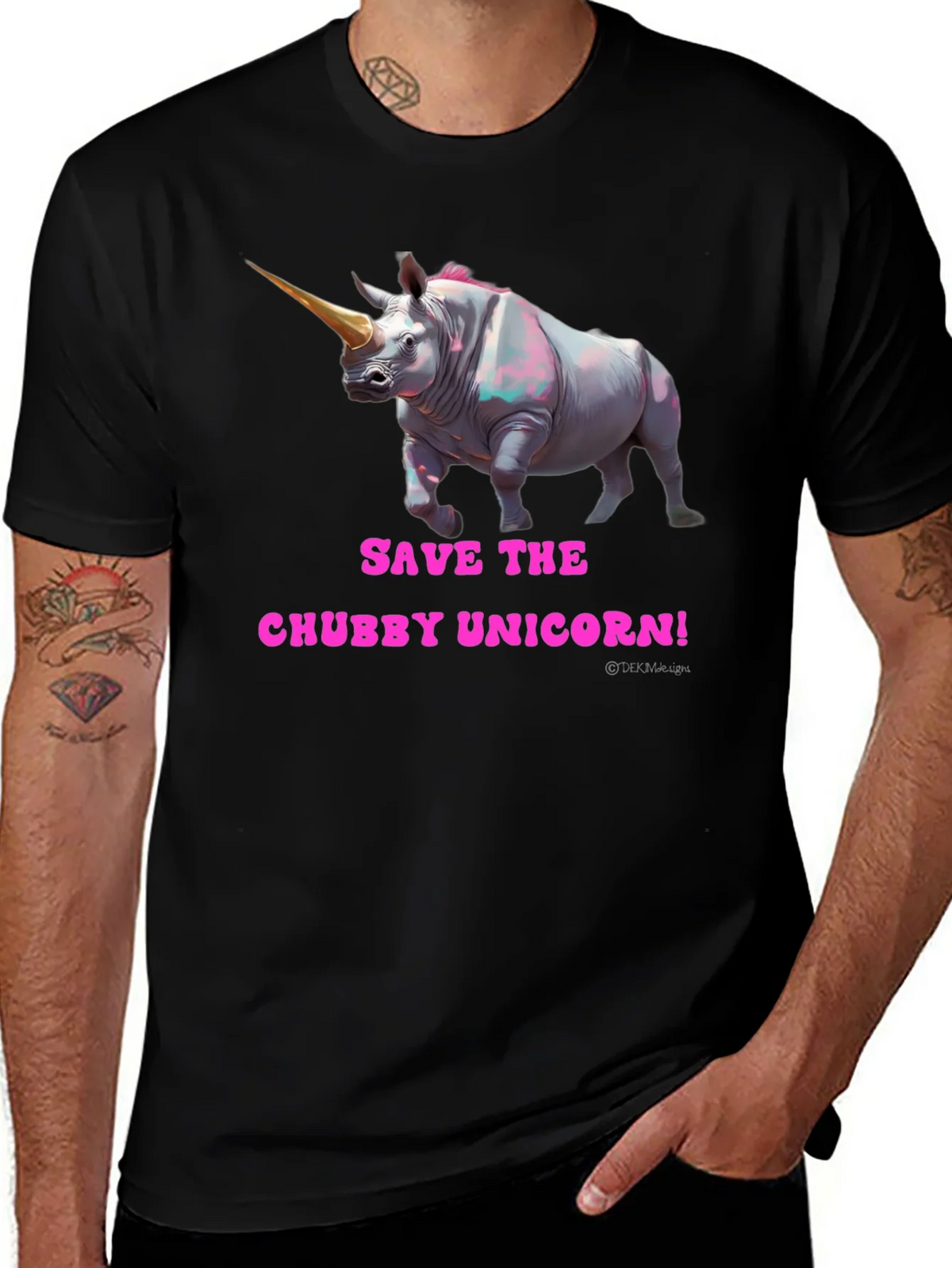 Save the Chubby Unicorn Funny Graphic Tee product image 1