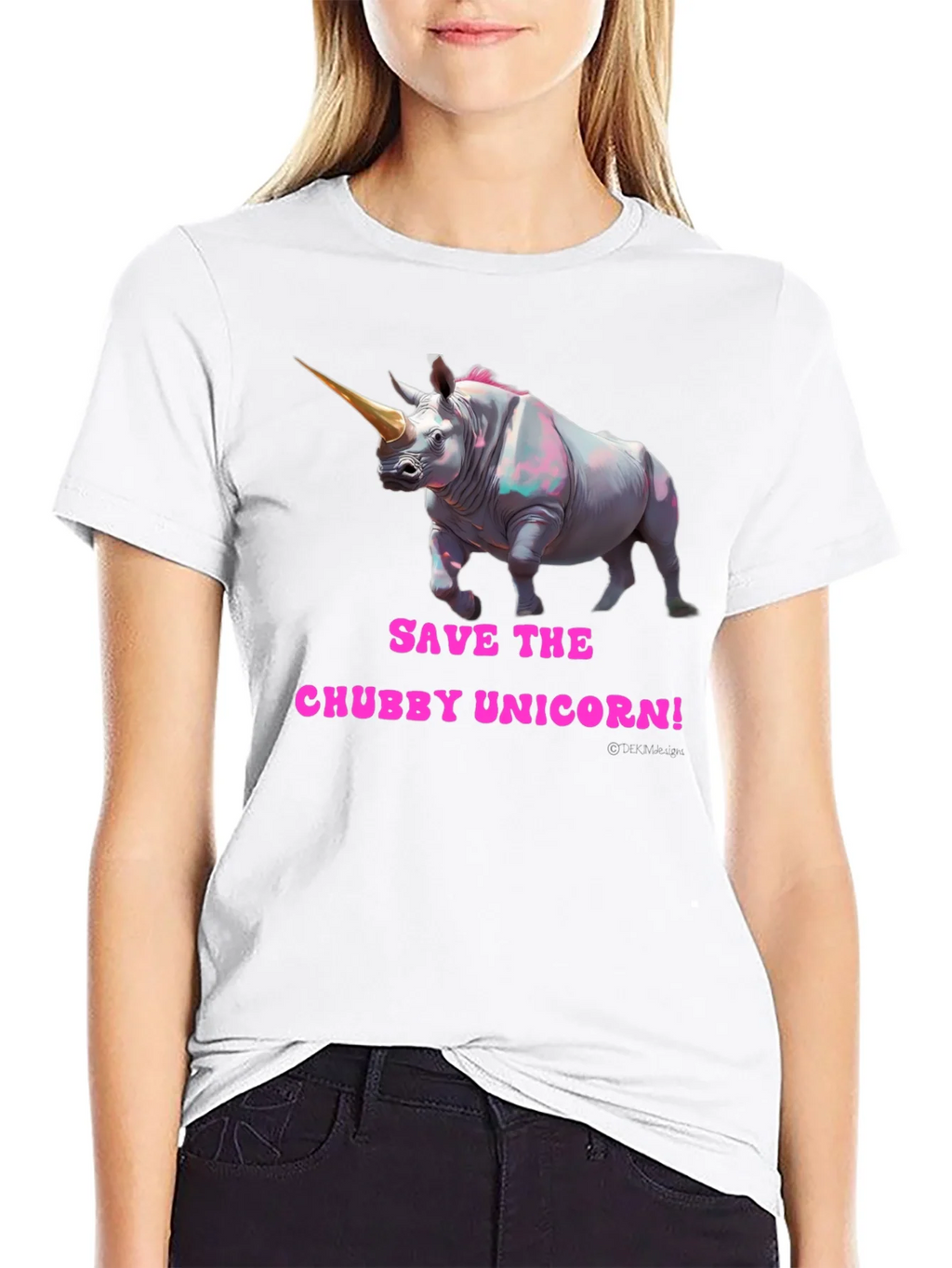 Save the Chubby Unicorn Funny Graphic Tee product image 8