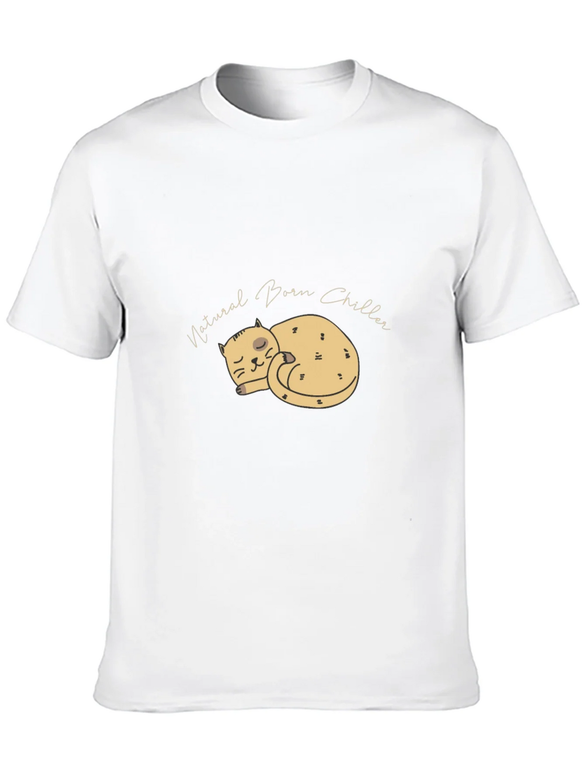 Natural Born Chiller Black T-Shirt - Cat Nap Design product image 9