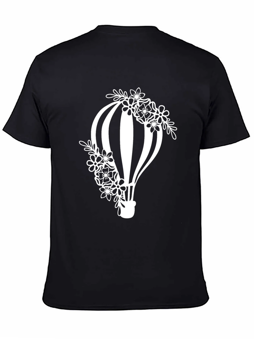 Floral Hot Air Balloon Graphic Tee - Black product image 4