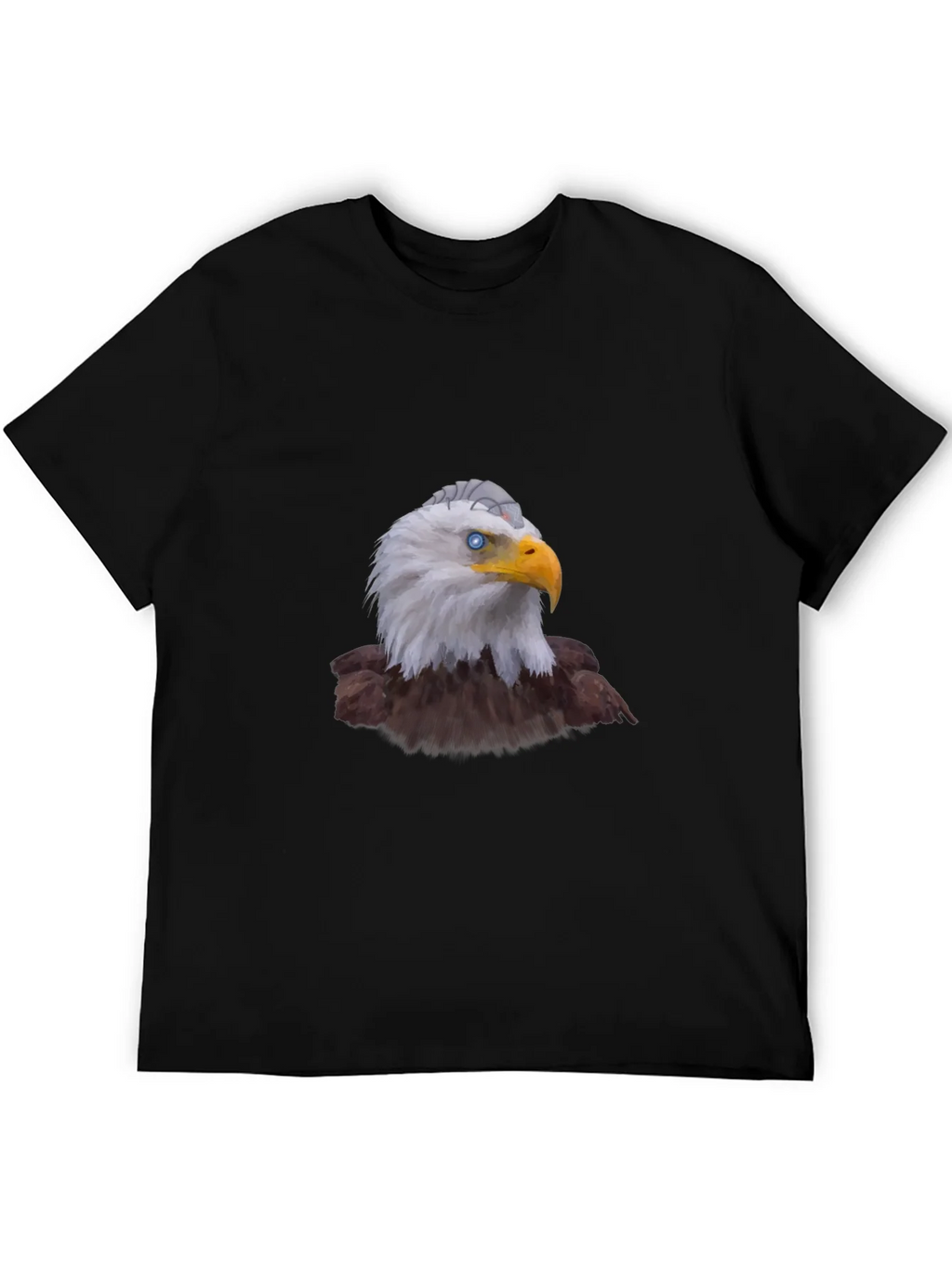 Eagle Graphic Print Black T-Shirt for Men product image 5