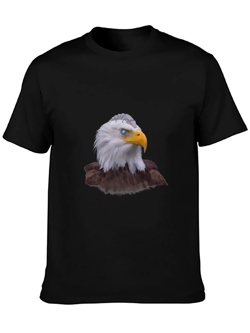 Eagle Graphic Print Black T-Shirt for Men product image 3