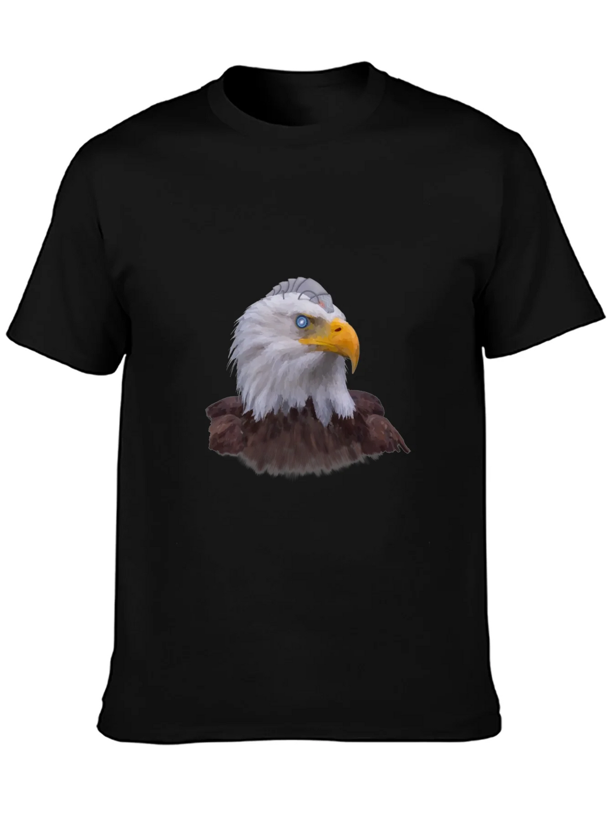 Eagle Graphic Print Black T-Shirt for Men product image 3