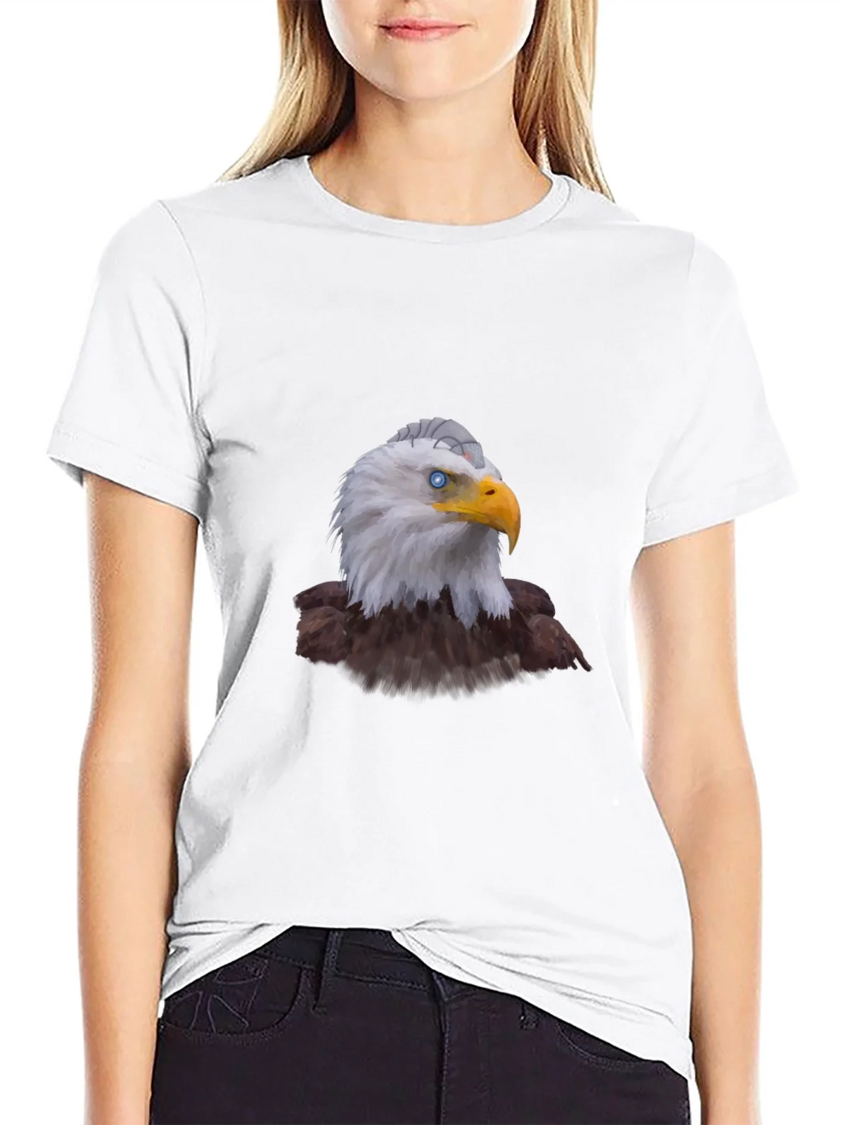 Eagle Graphic Print Black T-Shirt for Men product image 8