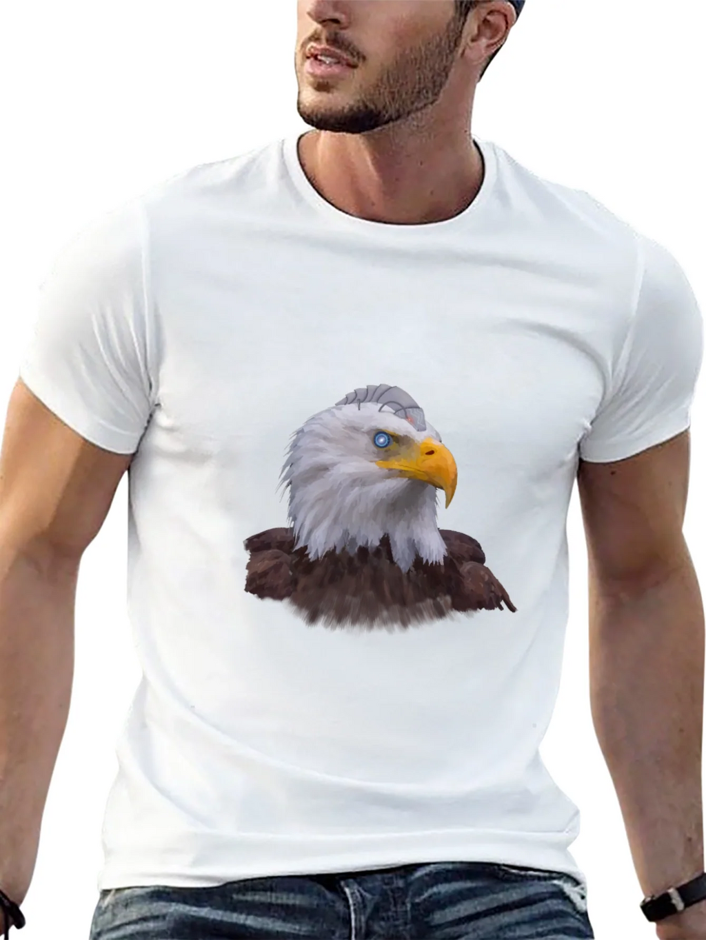 Eagle Graphic Print Black T-Shirt for Men product image 12
