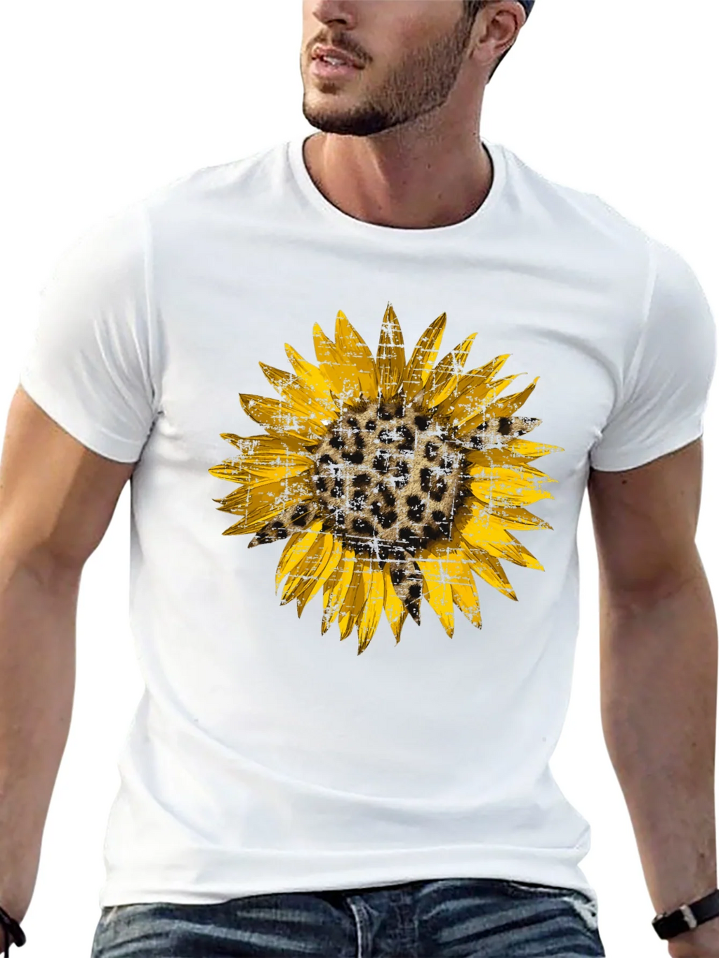 Leopard Sunflower Graphic Tee - Black product image 12