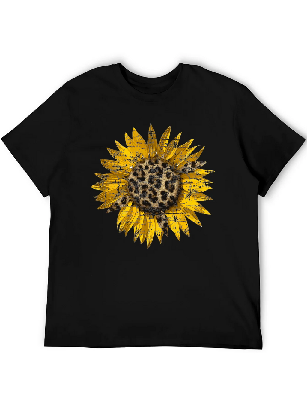 Leopard Sunflower Graphic Tee - Black product image 5