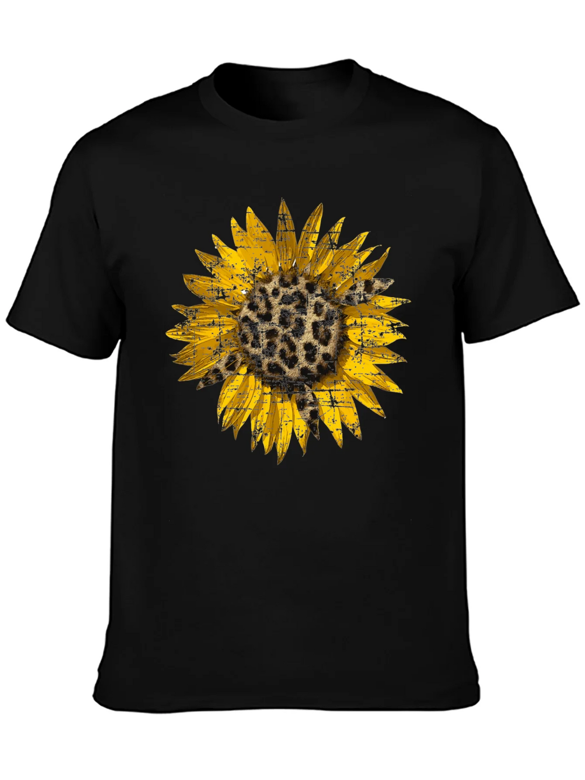 Leopard Sunflower Graphic Tee - Black product image 3