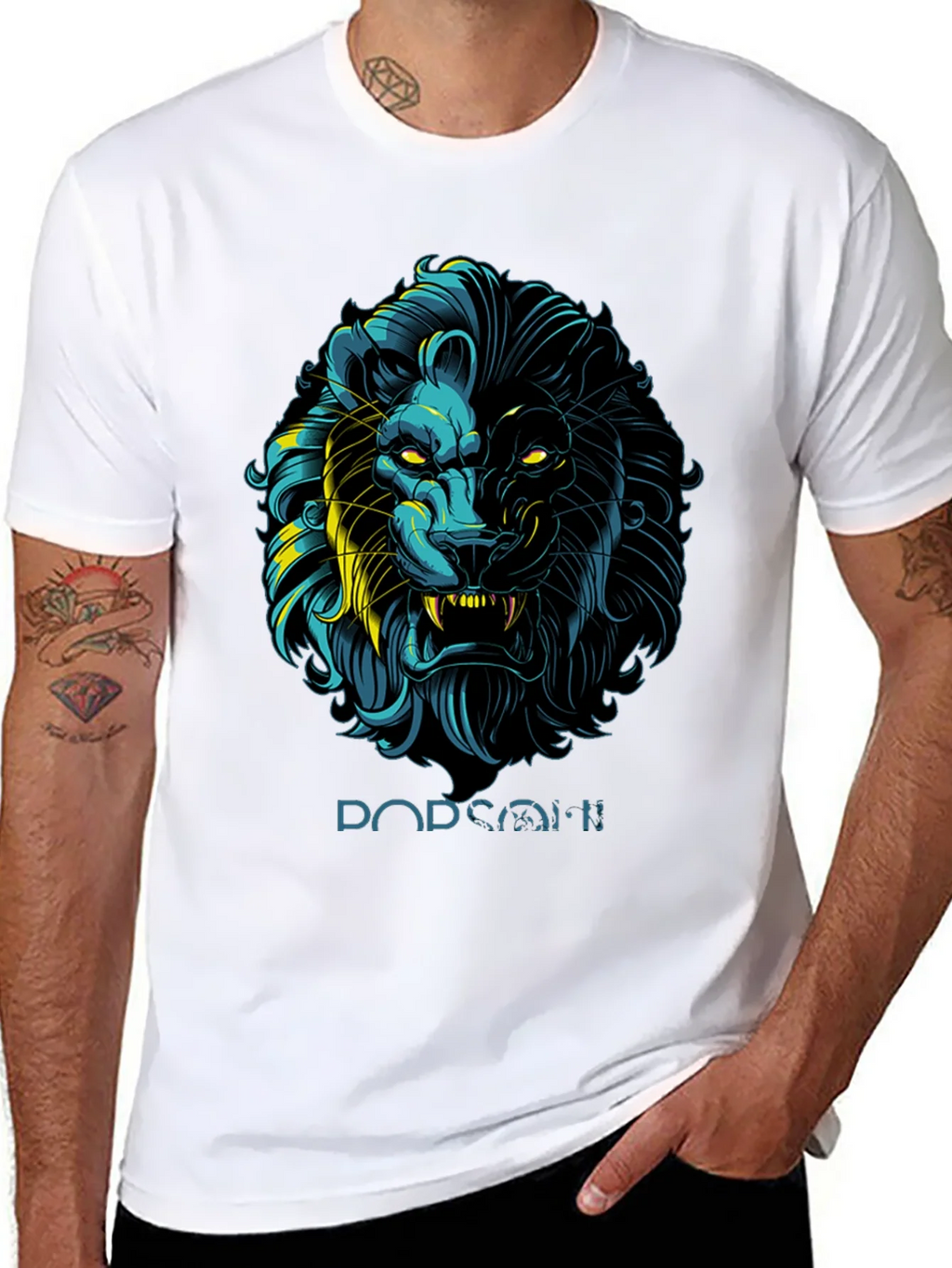 Lion Graphic Print Black T-Shirt - Stylish Mens Apparel product image 7