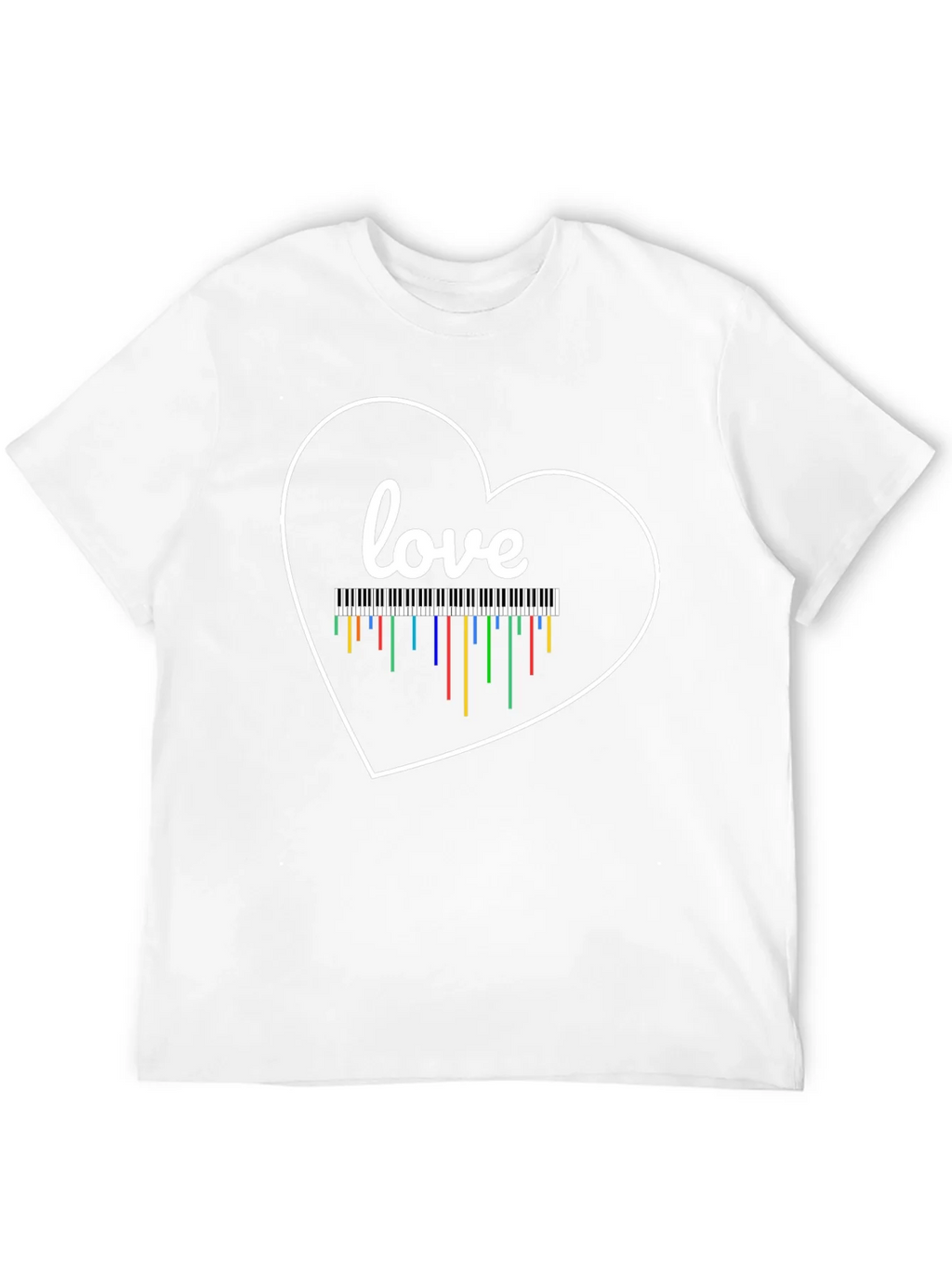 Love Piano Heart T-Shirt Music Teacher Gift product image 11