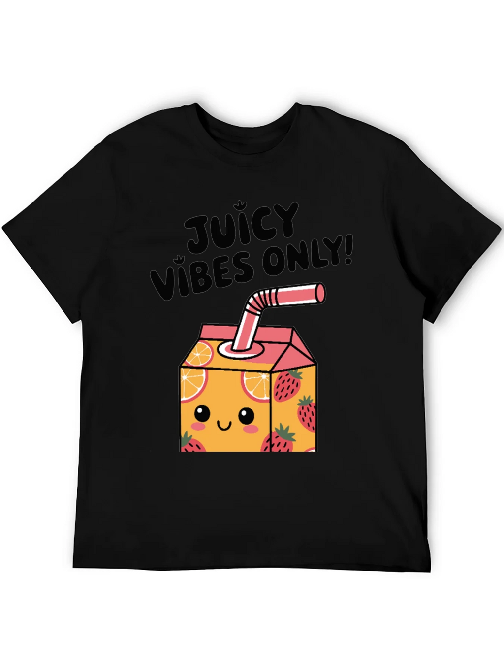 Juicy Vibes Only T-Shirt - Cartoon Fruit Juice Box Design product image 5