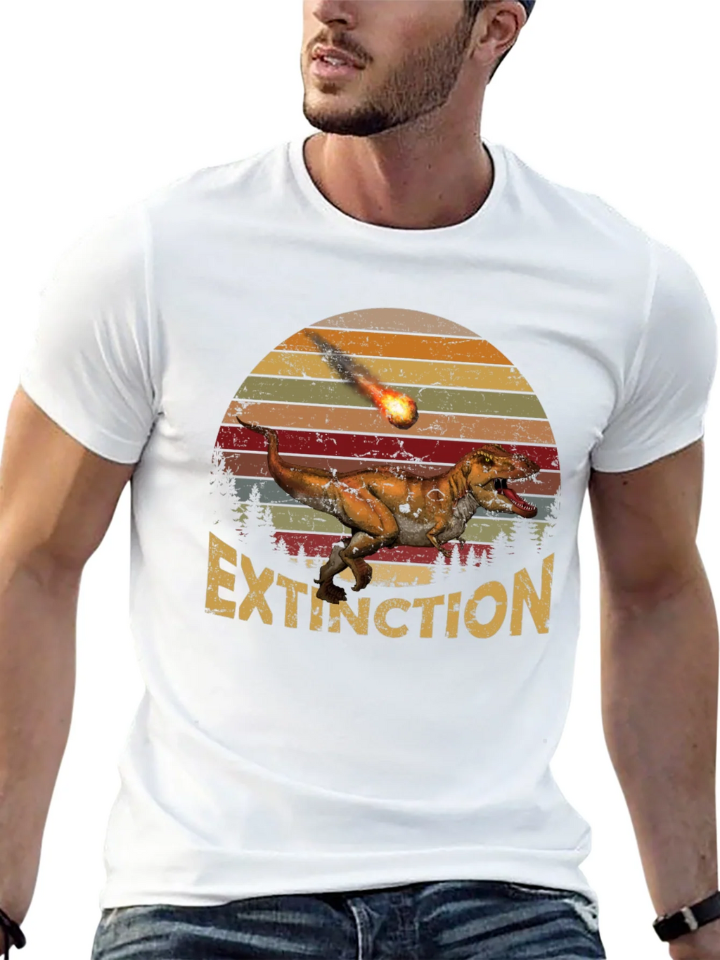 Extinction Dinosaur Graphic T-Shirt product image 12