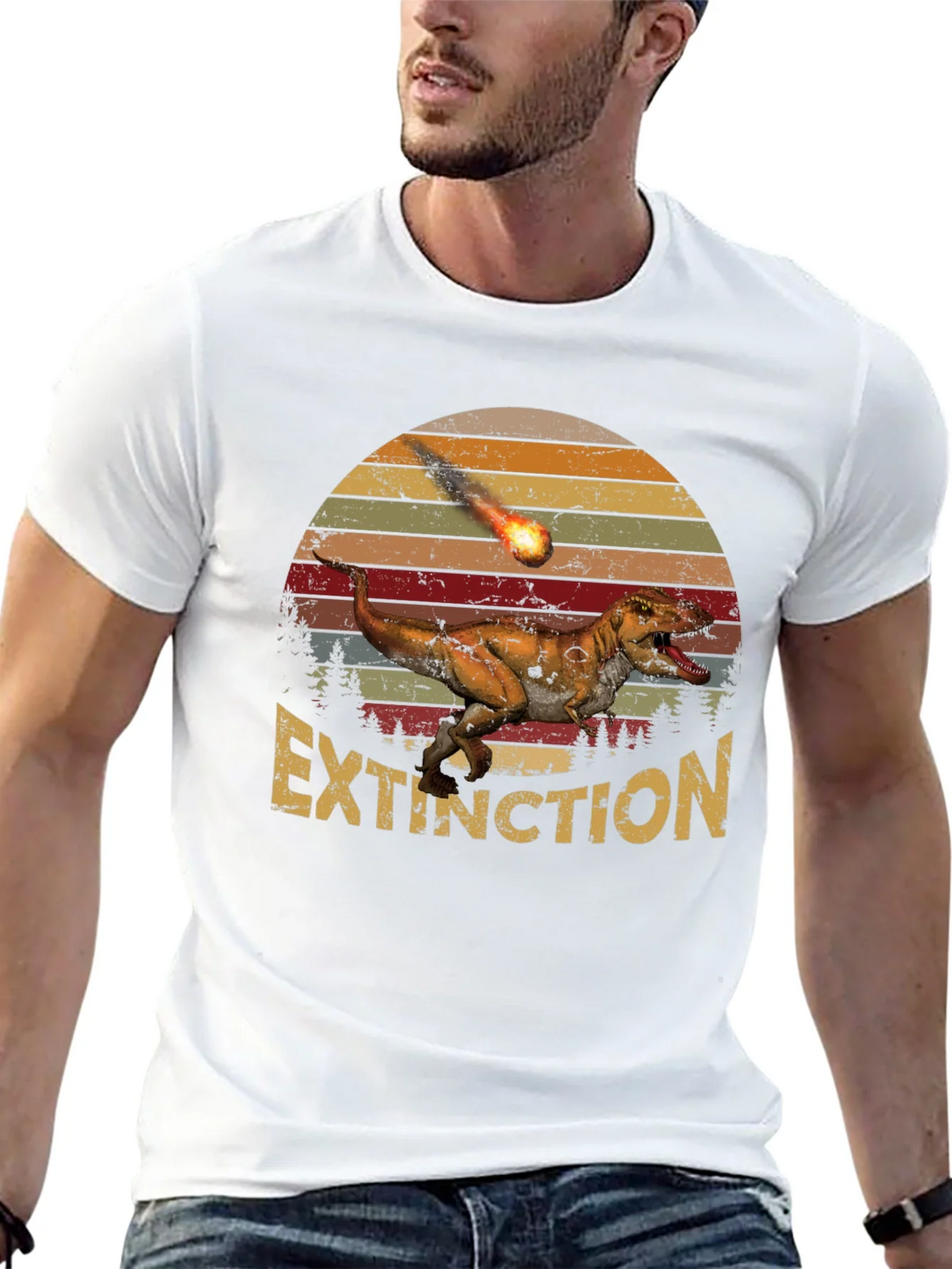 Extinction Dinosaur Graphic T-Shirt product image 12