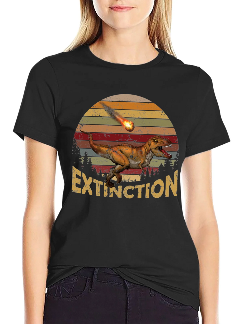 Extinction Dinosaur Graphic T-Shirt product image 2