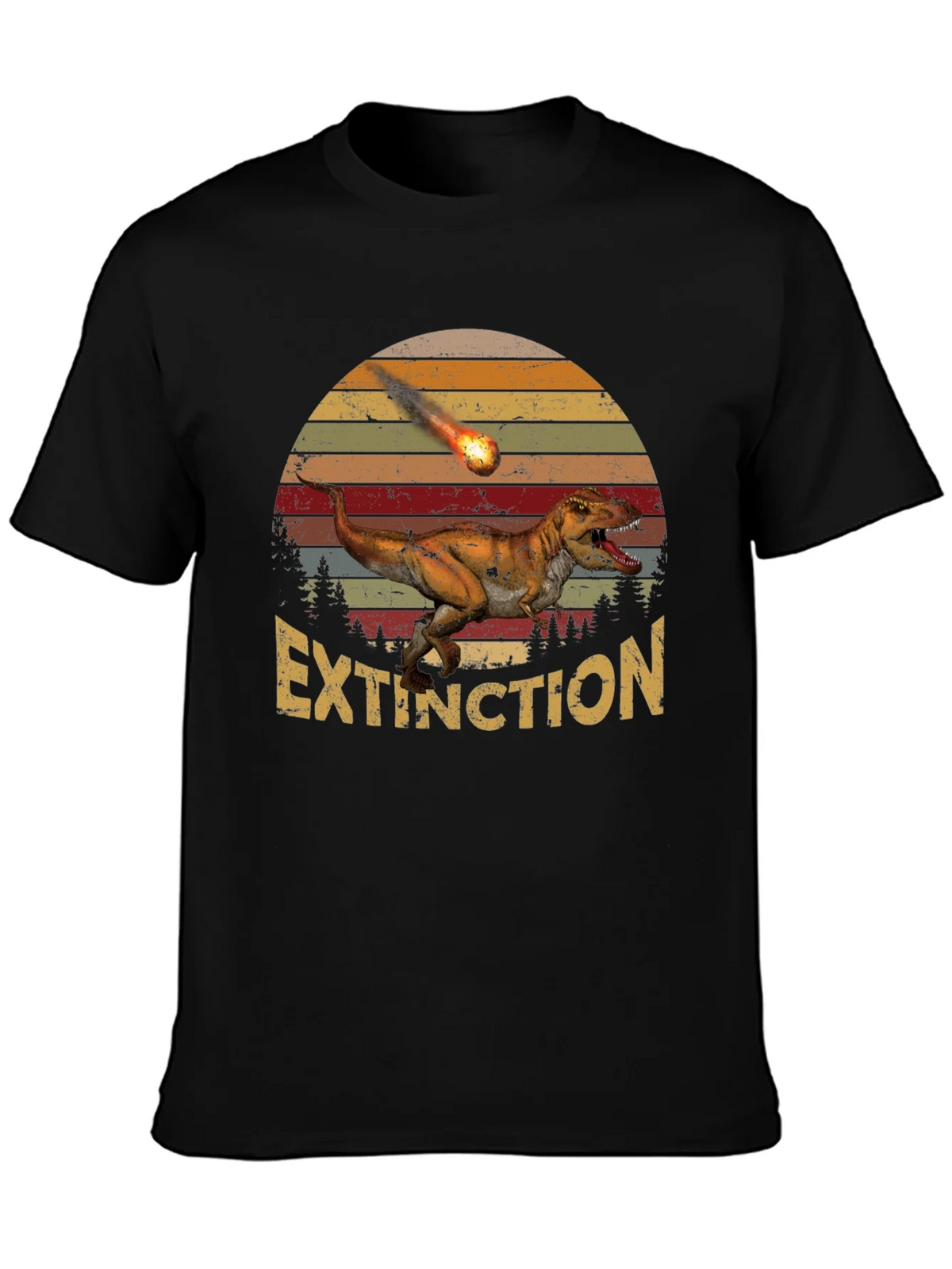 Extinction Dinosaur Graphic T-Shirt product image 3