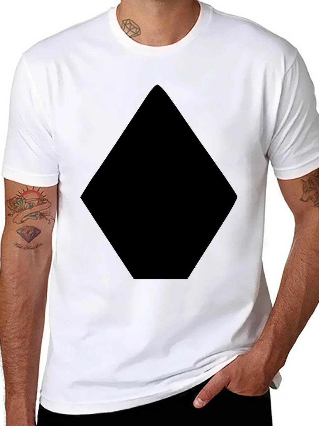 Mens Black Diamond Graphic T-Shirt product image 7